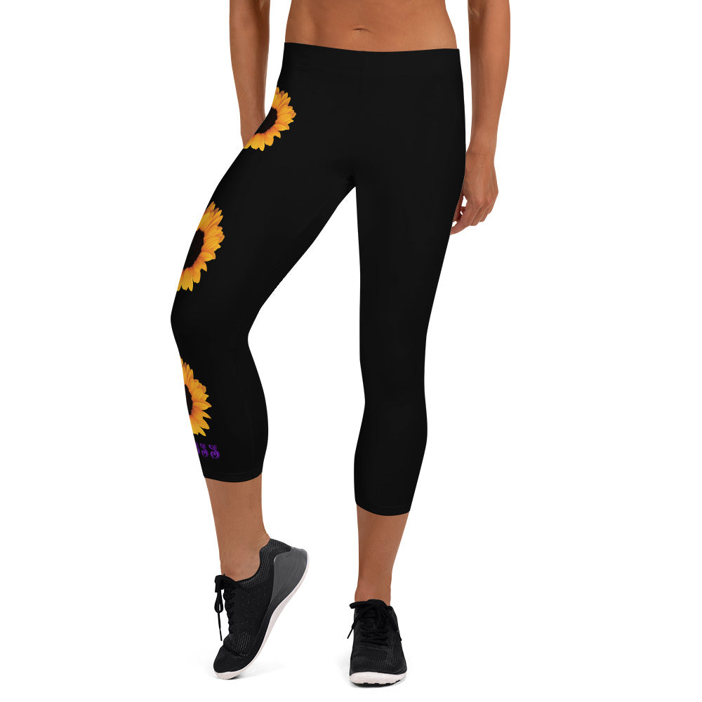 SUNFLOWER CAPRI LEGGINGS